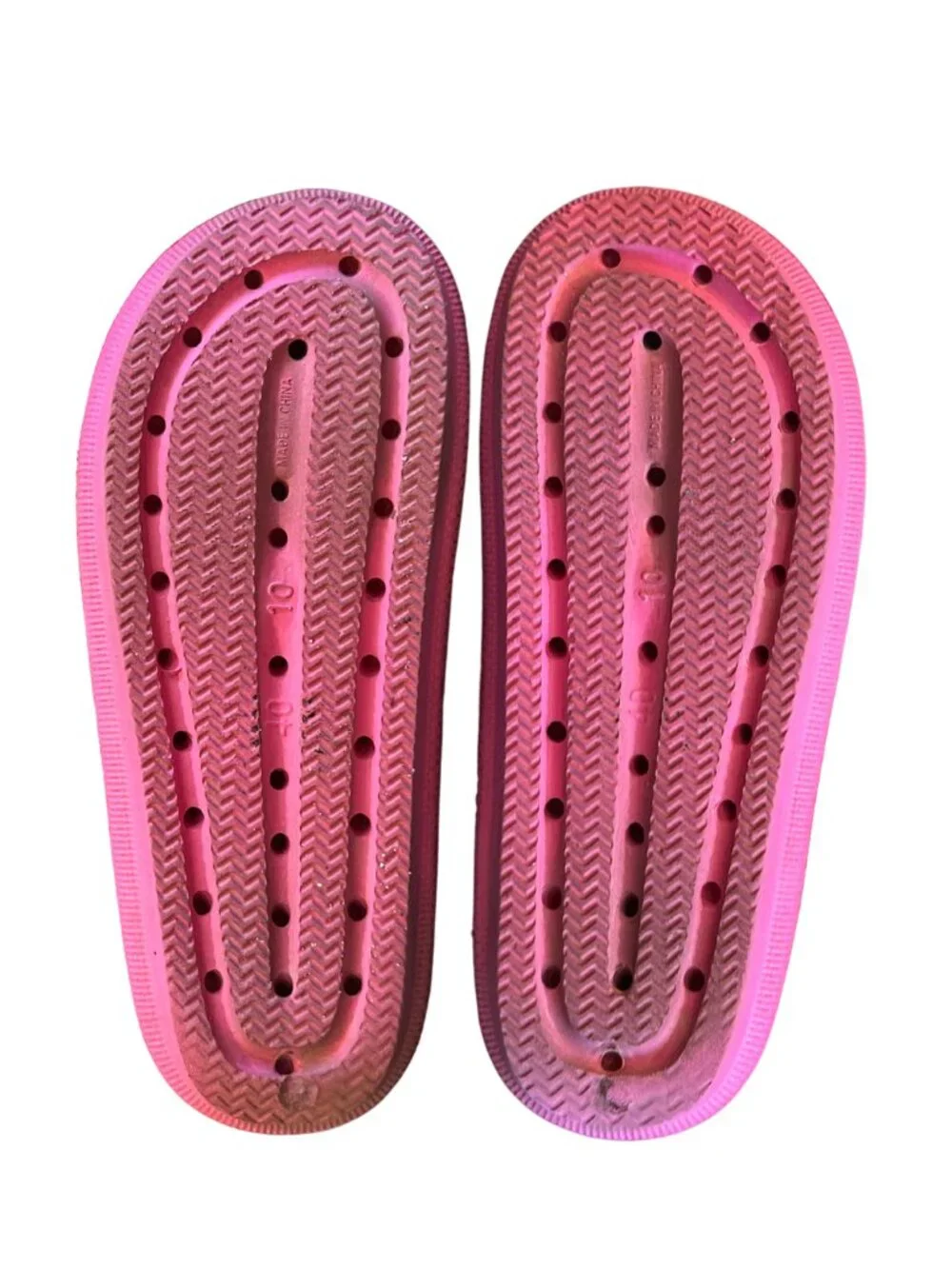 MIA Libbie Hot Pink Double Strap Foam Slide Sandals